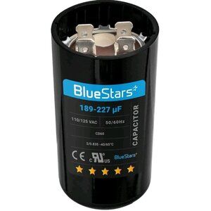 BlueStars Ultra Durable 189-227 uf/MFD 125 VAC Volts Round Start Capacitor 50/60